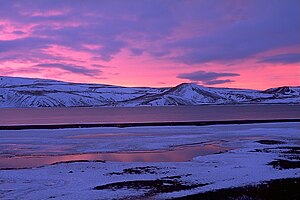 Sunrise at Kleifarvatn in Winter, Iceland