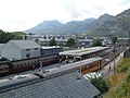 The FR shares the station with the mainline railway.