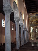 Colonnade between nave and left aisle