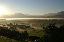 Rhine Valley between Lienz / Altstätten and Rüthi