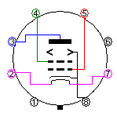 6L6, 6V6 vacuum tube base pinout