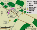 Map of the Mervile Battery, added Japanese caption （日本語版、メルヴィル陣地の状況図）