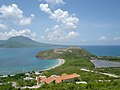 view of Nevis from the southeastern peninsula of Saint Kitts in 2005