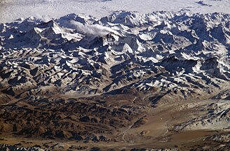 Himalaya from the International Space Station (ISS).