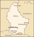 Map of Luxembourg, from CIA World Factbook (English text)