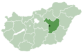 Location of Jász-Nagykun-Szolnok county