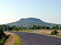 The view of Szent György-hegy from the border of town Tapoca