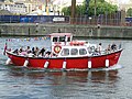 A small ferry connects Bristol harbour, England