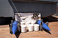 Powder bags and 16-inch projectiles on the USS Missouri, Iowa's sister ship