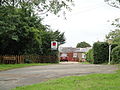 Ningwood Station, Ningwood, Isle of Wight, seen from the main Ningwood Road towards Wellow. The station is now closed and has been converted into private residence.