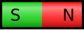 Schematic image of a cylindrical bar magnet