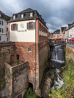 Waterfall in the center of Saarburg