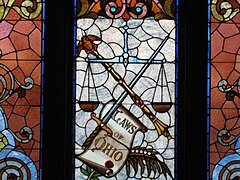 Stained glass in the courthouse