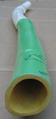 An elderberry didgeridoo with a clover motif.