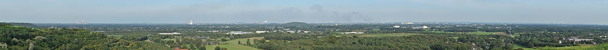 View from the spoil tip Halde Norddeutschland to the west of the Ruhr district