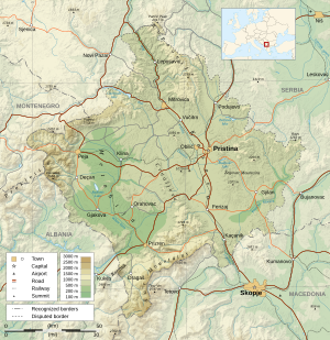 Map of Kosovo