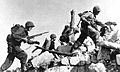 Okinawa, 1945. The Marine at left carries the BAR.