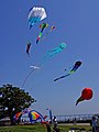 Einleinerdrachen am Himmel (Drachenfest)