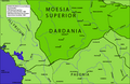 Thracian tribes in central Balkan Roman provinces from an 1886 map