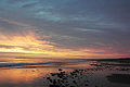 Coucher de soleil sur la plage près de Barbâtre