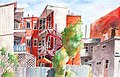 Ruelle, Rosemont(aquarelle)