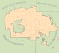 Navajo language map of the Navajo Nation