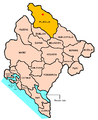 Location of Pljevlja in Montenegro