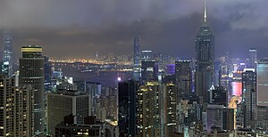 A panorama of Wan Chai, Hong Kong