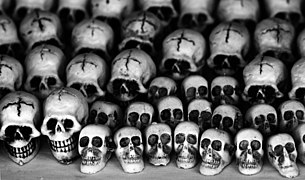 Calaveras – skulls typical of Day of the Dead celebrations in Mexico