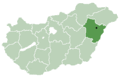 Location of Hajdú-Bihar county