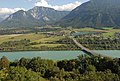 View of Drava river toword Karavanke