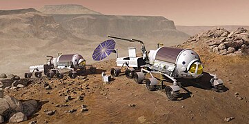 Pressurized rover for Mars (artist concept)