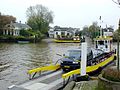 Ferryboat over the Hollandse IJssel in Gouderak