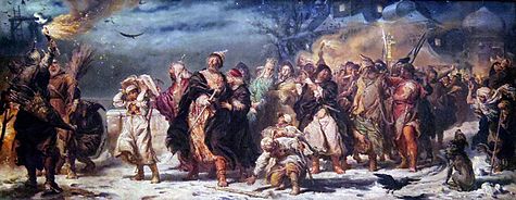 Ivan the Terrible label QS:Len,"Ivan the Terrible" label QS:Lpl,"Iwan Groźny" 1875, 90 × 224 cm (35.4 × 88.1 in)