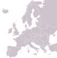 Location map for Luxembourg in Europe