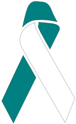 Thumbnail for File:Teal-white-cervical-cancer-ribbon 01.svg