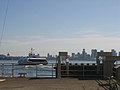 SeaBus passenger ferry heading towards Vancouver from North Vancouver City (British Columbia, Canada).