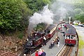 Tan-y-Bwlch is the first station since Minffordd where trains can pass.