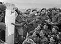 Men of 22nd Independent Parachute Company, 6th Airborne Division being briefed for the invasion, 4 - 5 June 1944.