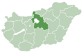 Location of Pest county