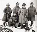 Japanese troops on Attu in the winter of 1943.