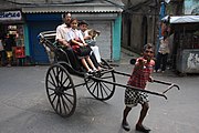 Pulled rickshaw