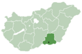 Location of Csongrád county