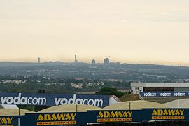 Johannesburg's skyline from the northern suburbs.