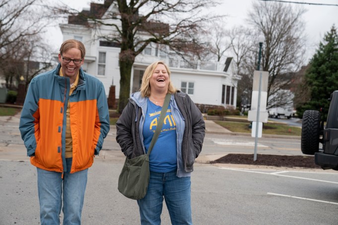 Jeff Hiller and Bridget Everett in "Somebody Somewhere"