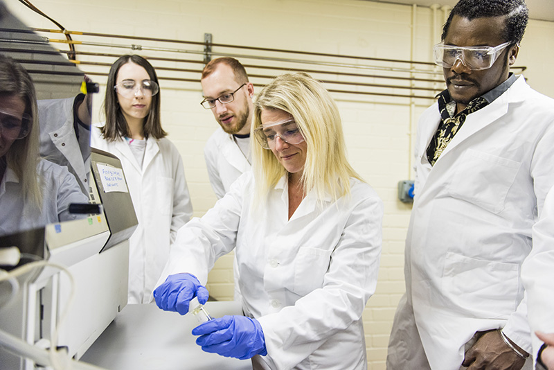 Students in a lab