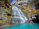 La cascada Cola de Caballo en el Valle de Ordesa.