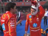 Carlos Sainz y Charles Leclerc en el GP de México