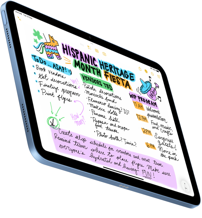 A handwritten document created on Goodnotes 6 is shown on an iPad.