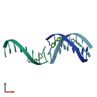 PDB entry 4ocd coloured by chain, front view.